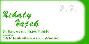 mihaly hajek business card