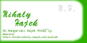 mihaly hajek business card